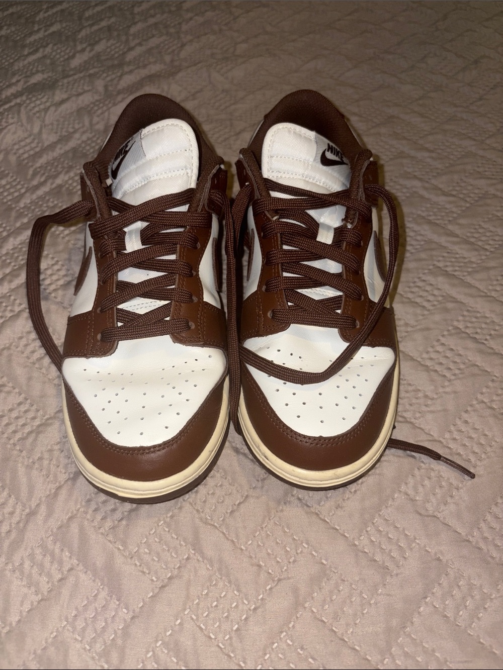 Nike Woman  Low-Top Sneakers — White and Brown - Picture 3 of 7